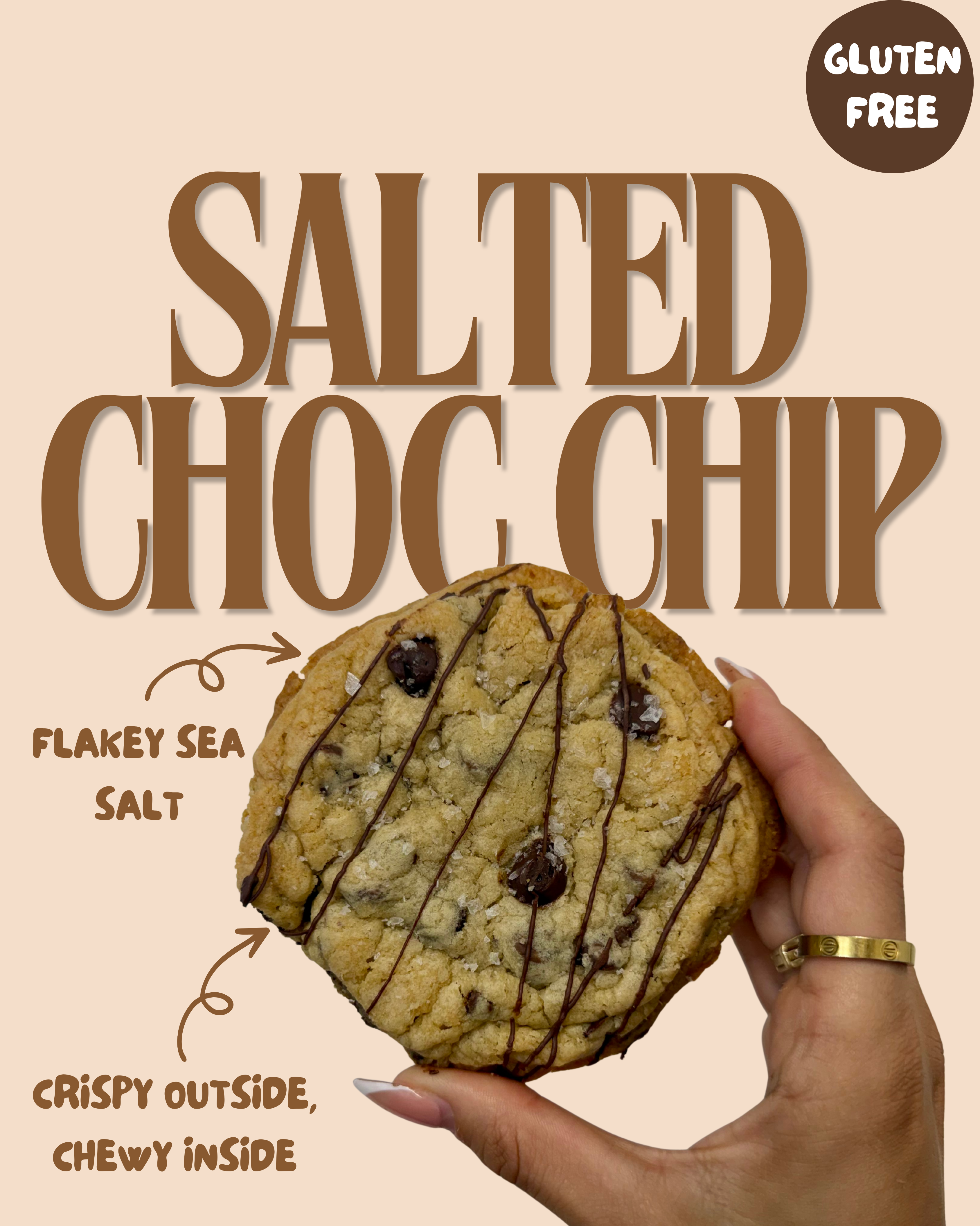 Salted Choco Chip Cookie (Gluten Free)